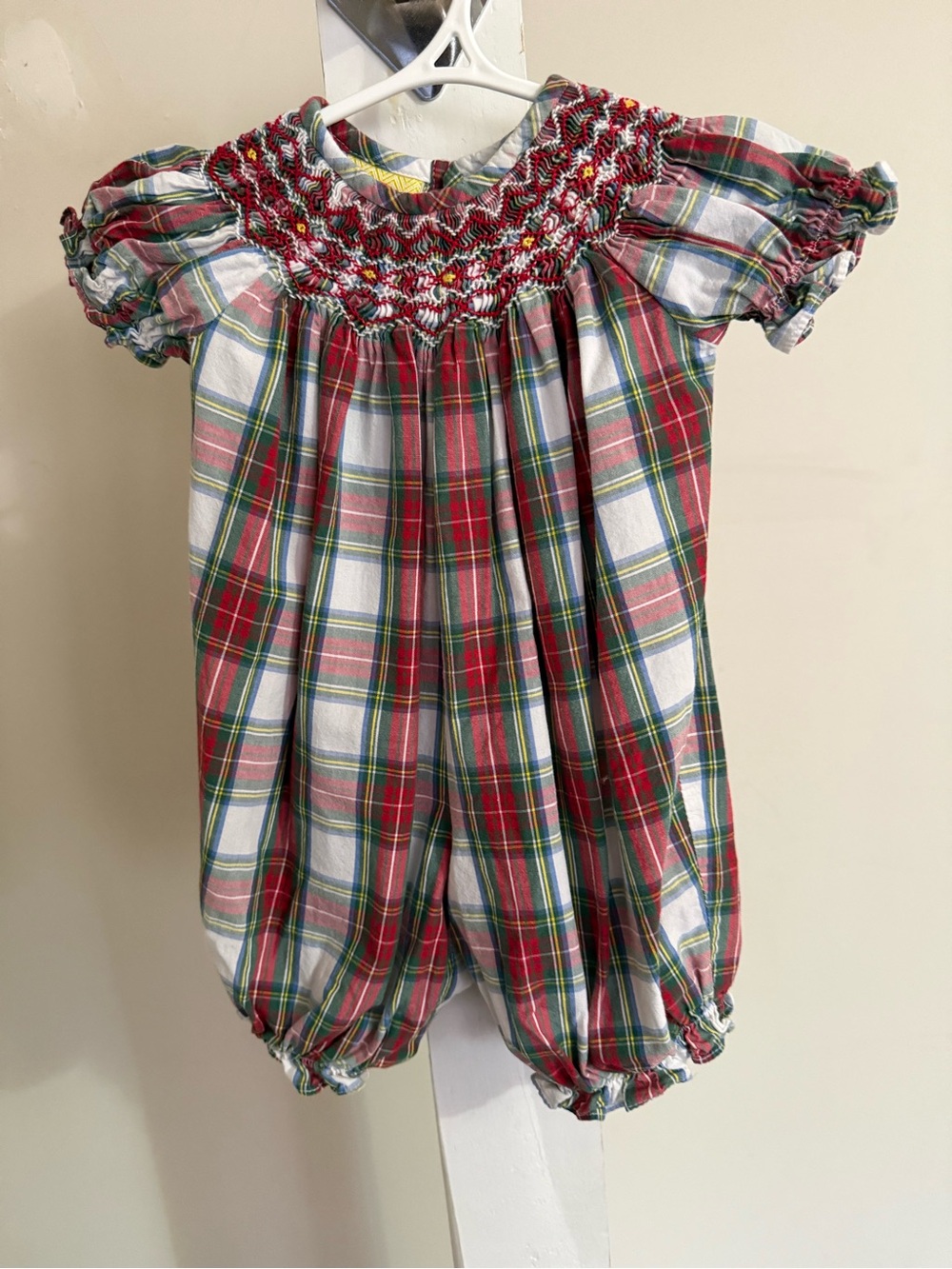 Southern Sunshine Kids Smocked Holiday Bubble Romper